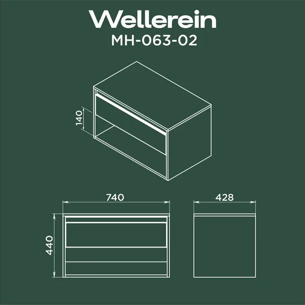 Купить Тумба с умывальником Wellerein AMAL 06302 + Marblan Atic  