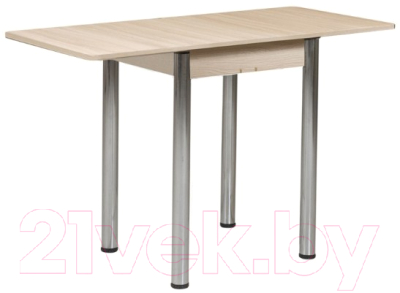Обеденный стол FORT Ломберный 600 60-120x60x75 (шимо светлый/хром)