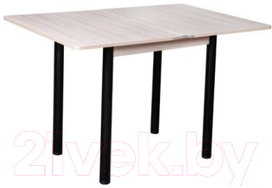 Обеденный стол FORT Ломберный 60-120x80x75 (шимо светлый/черный)