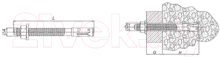 Анкер клиновой ЕКТ 6x40 / CV012549