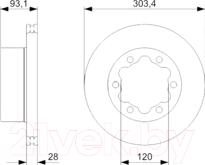 

Тормозной диск Bosch, 0986479296