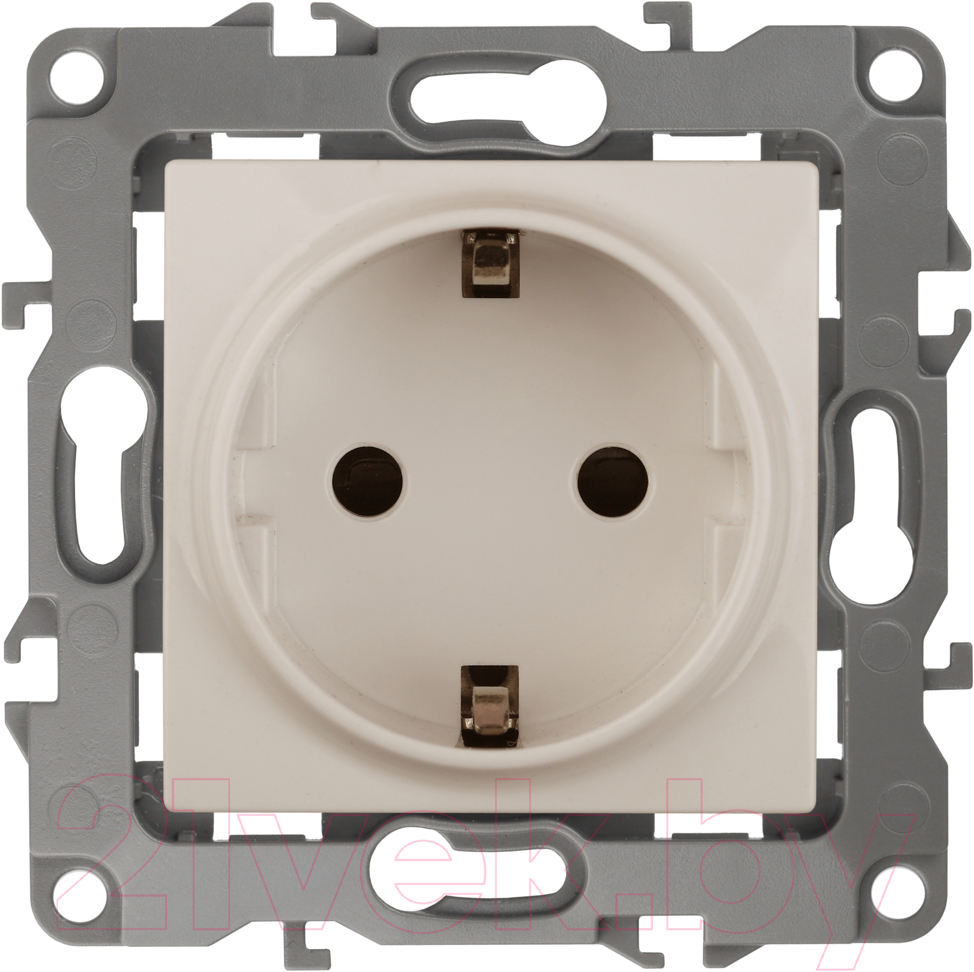 Розетка ЭРА Schuko 12-2102-02 / Б0014688 (слоновая кость)