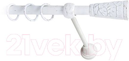 Карниз для штор Lm Decor Византия 066 1р гладкий (белое золото, 3.6м)