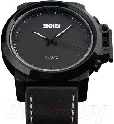 Часы наручные мужские Skmei 1208-3 (черный/черный силиконовый ремешок)