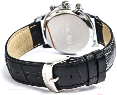 Часы наручные мужские Skmei 9070-4 (черная кожа)