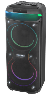 Портативная колонка ROKSO PB-2816 (с двумя микрофонами, черный) - 