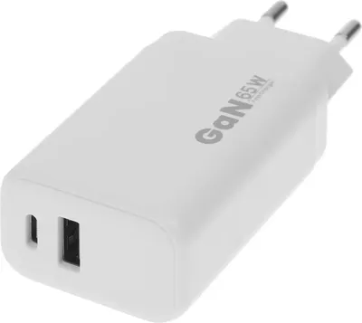 Адаптер питания сетевой BoraSCO USB-A USB-C 65Вт 3.25A / 52584