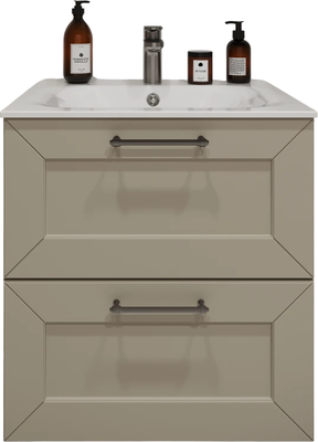 Тумба с умывальником MEBELVANN Виктория 60x62x45 с 2 ящиками / VIC10602900101O (айвори) - 