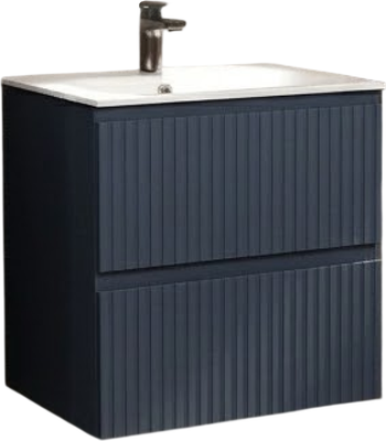 Тумба с умывальником MEBELVANN Ватикан 60x62x45 с 2 ящиками / VAT10602703101O (серый шелк) - 