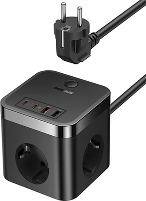 Адаптер питания сетевой Baseus PowerCombo Cube Power Strip 3AC+2U+2C BPS30-3E / E00066400117-00