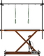 Стол для груминга wikiGROOM NaturalGroom 120x60x40-95 / S800MT (медовая пыль) -