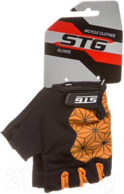 Велоперчатки STG Replay / Х95305-L (черный/оранжевый)