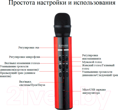 Микрофон Wise K01 (серый металлик)