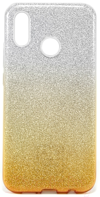 Чехол-накладка Case Brilliant Paper для P20 Lite (серебристый/золото)