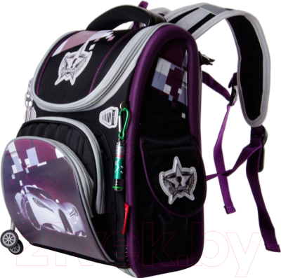 Школьный рюкзак Across ACR19-195-03 (фиолетовый/черный)