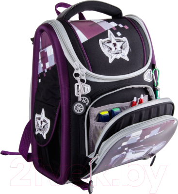 Школьный рюкзак Across ACR19-195-03 (фиолетовый/черный)