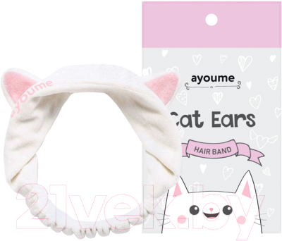 Повязка для фиксации волос Ayoume Hair Band Cat Ears