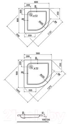 Душевой поддон Kolo Standard Plus XBN158 (80x80)