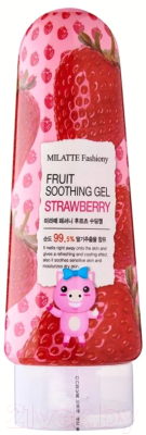 

Гель для лица Milatte, Fashiony Fruit Soothing Gel Strawberry Многофункциональный