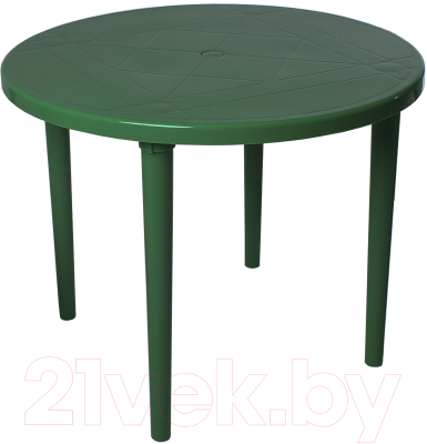 Стол пластиковый Стандарт Пластик Групп Круглый 90 (темно-зеленый)