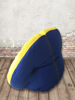 Бескаркасное кресло-трансформер Angellini 9с0013тр (L, синий/желтый)