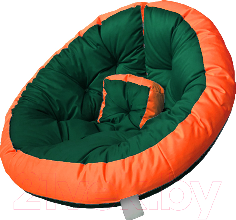 Бескаркасное кресло-трансформер Angellini 9с0013тр (L, зеленый/оранжевый)