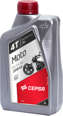 Моторное масло Cepsa Moto 4T Ruta 66 20W40 / 514244191 (1л)