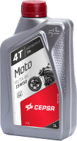 Моторное масло Cepsa Moto 4T Ruta 66 15W50 / 514254191 (1л) - 