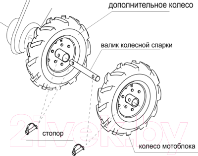 Комплект колес для мотоблока Нева 4.00-8 (005.68.1130)
