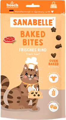 Лакомство для кошек Bosch Petfood Sanabelle Запеченные кусочки из свежей Говядины