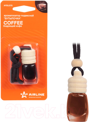 Изображение товара Ароматизатор автомобильный Airline Бутылочка / AFBU075 (бодрящий кофе)