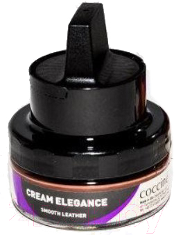 Крем для обуви Coccine Cream Elegance с губкой для гладкой кожи (50мл, молочный шоколад)