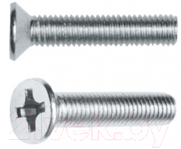 Винт Starfix Потайная головка М6x80 DIN 965 / SMC1-48886-100 (100шт, оцинкованный)