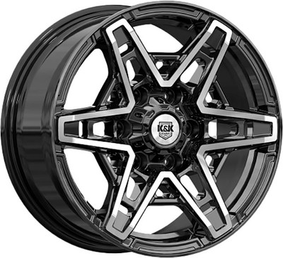 Литой диск K&K Блэкберн 17x8" 6x139.7мм DIA 67.1мм ET 36мм Алмаз черный