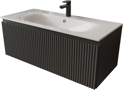 Тумба с умывальником MEBELVANN Сицилия 100x38x45 с 1 ящиком / SIC101001701601O (графит) - 