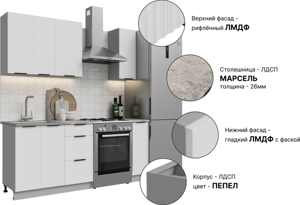 Кухонный гарнитур Кортекс-мебель Корнелия Марика 1.3