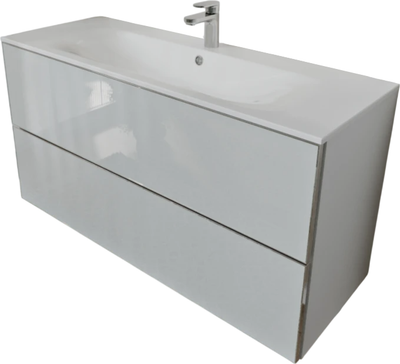 Тумба с умывальником MEBELVANN Вега 120x62x45 с 2 ящиками / VEG101202900301OSL