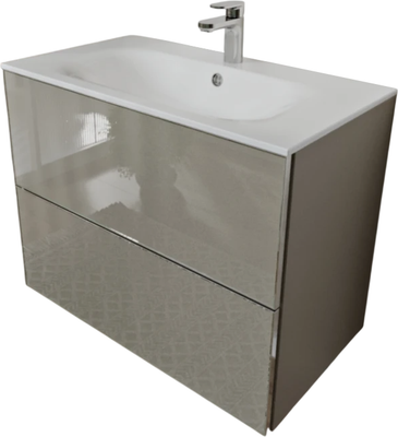 Тумба с умывальником MEBELVANN Вега 80x62x45 с 2 ящиками / VEG10802200501OSL