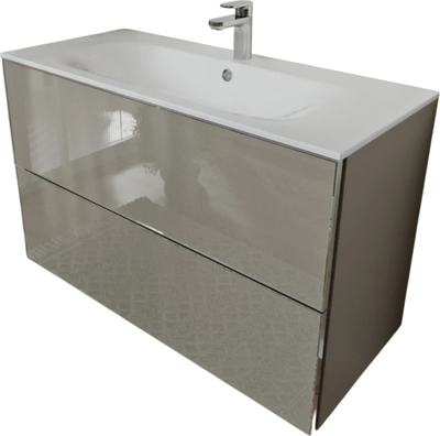 Тумба с умывальником MEBELVANN Вега 100x62x45 с 2 ящиками / VEG101002200501OSL