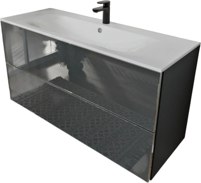 Тумба с умывальником MEBELVANN Вега 120x62x45 с 2 ящиками / VEG101202701601OSL