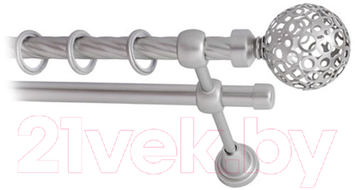 Карниз для штор Lm Decor Ажур 095 2р витой (сатин, 1.8м)
