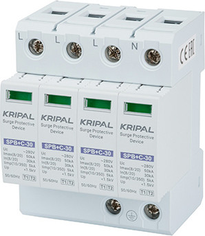 Ограничитель перенапряжения Kripal SPB+C5/30/280-440V/4P