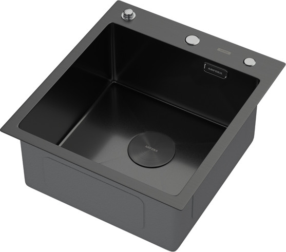 Мойка кухонная Arfeka ECO AR 45x50 Pop-Up Black Nano Decor Volcanic