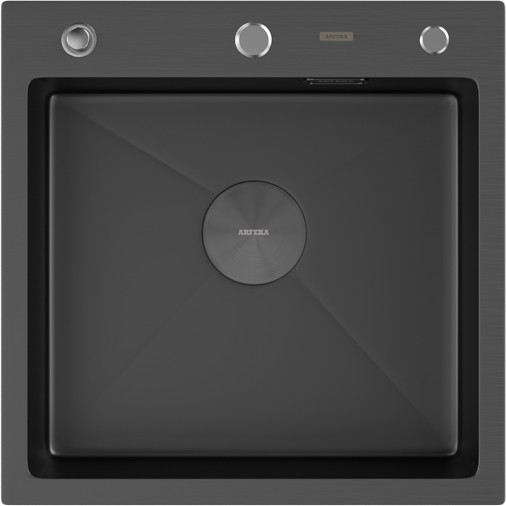 Мойка кухонная Arfeka ECO AR 50x50 Pop-Up Black PVD Nano