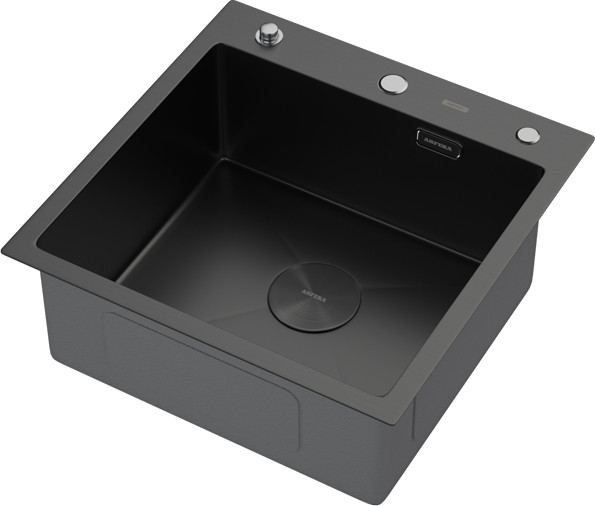 Мойка кухонная Arfeka ECO AR 50x50 Pop-Up Black PVD Nano