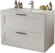 Тумба с умывальником MEBELVANN Классик 80x62x45 с 2 ящиками / CLA10801920301O (белый) -