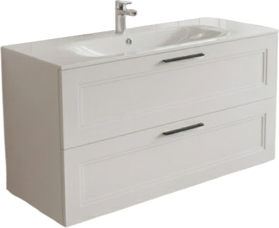 Тумба с умывальником MEBELVANN Классик 100x62x45 с 2 ящиками / CLA106001900301O (белый) - 