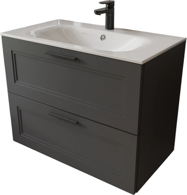 Тумба с умывальником MEBELVANN Классик 80x62x45 с 2 ящиками / CLA10802701601O