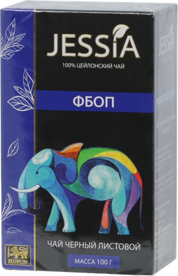 Чай листовой JESSIA Фбоп Черный (100г) - 