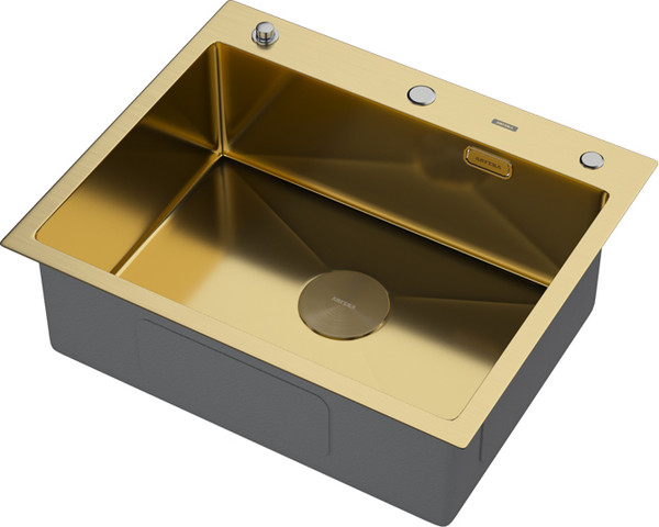 Мойка кухонная Arfeka ECO AR 60x50 Pop-UP Gold PVD Nano